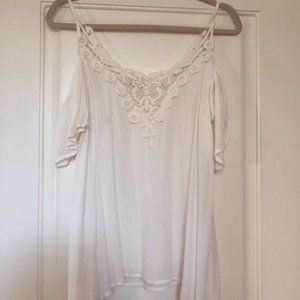 Off the Shoulder Boho Blouse, Size Small